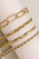 STAINLESS STEEL WATERPROOF TARNISH FREE BRACELET | 40B112: PAPERCLIP