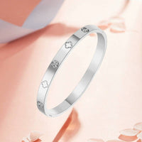 18K NON-TARNISH WATERPROOF STAINLESS STEEL BANGLE | 40B5154: GOLD