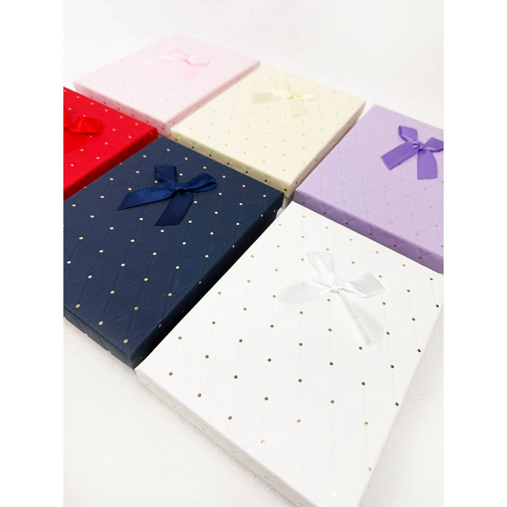 Embossed Design Jewelry Gift Box Set: MIX COLOR / ONE(12)