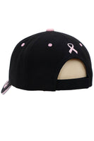 Breast Cancer Awareness Ribbon Baseball Cap: White