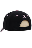 Breast Cancer Awareness Ribbon Baseball Cap: White