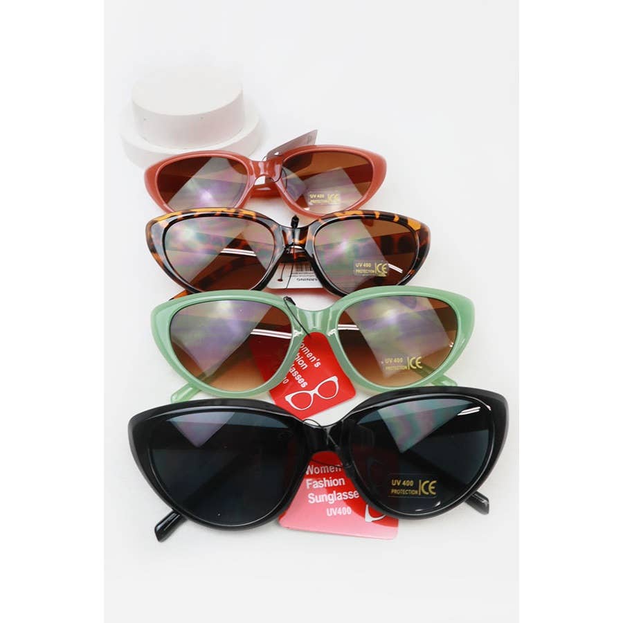Retro Cat Eye Vintage Narrow Sunglasses: MIX COLOR / ONE(12)