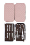 Basket Weave Vegan Leather 7 Pcs Nailcare Kit: ASSORTED / ONE SIZE