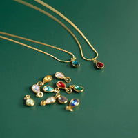 18K Gold PVD Teardrop Birthstone Charm: June