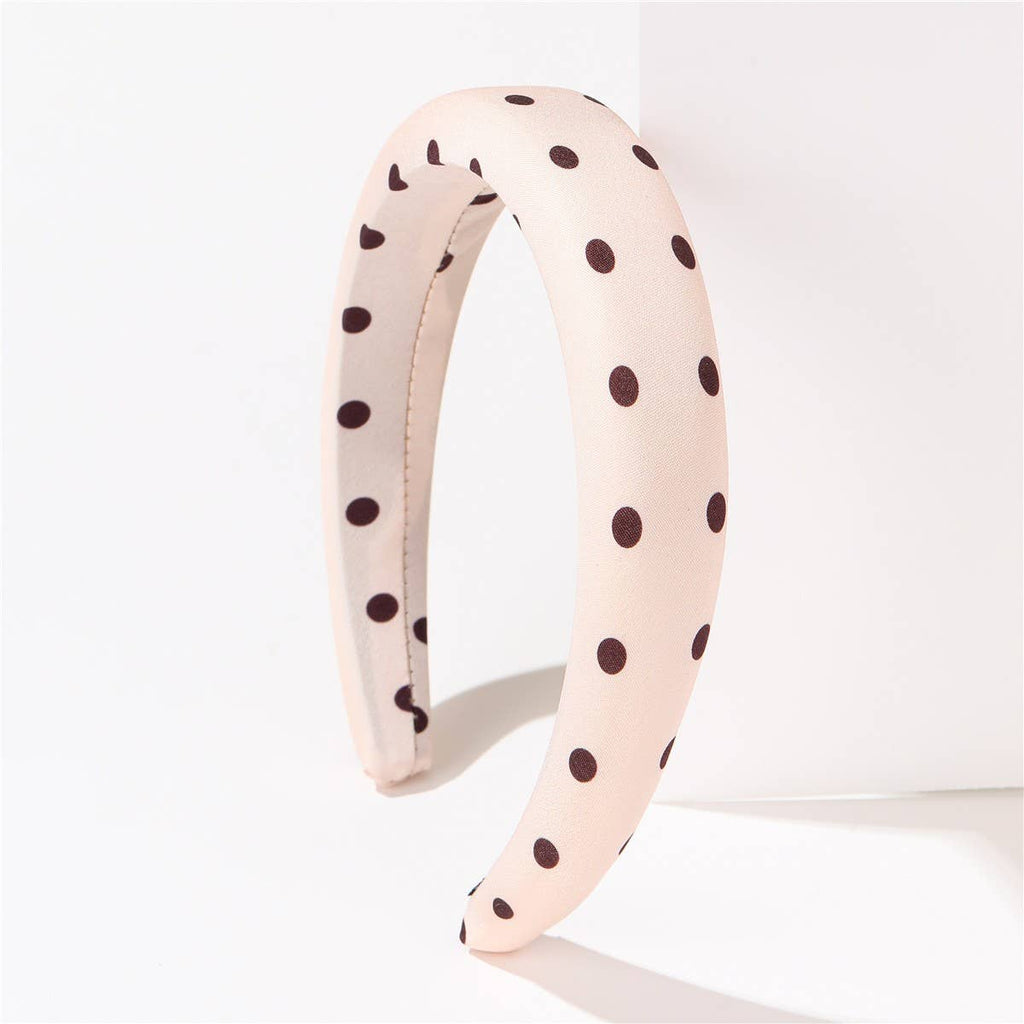 POKA DOT PUFFED SPA HEADBAND HAIR BAND | 40HB189: Green