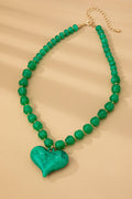 TRENDING HANDMADE CHUNKY BEADED CHARM NECKLACE | 80N92451: E