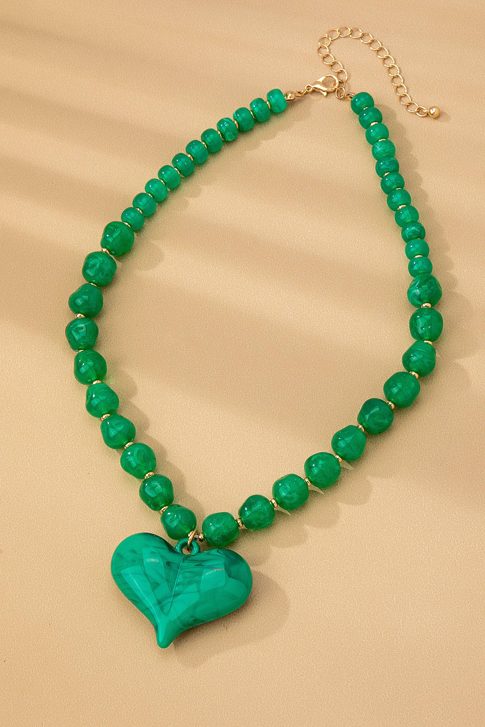 TRENDING HANDMADE CHUNKY BEADED CHARM NECKLACE | 80N92451: E