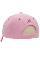 Breast Cancer Awareness Ribbon Baseball Cap: White