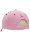 Breast Cancer Awareness Ribbon Baseball Cap: White