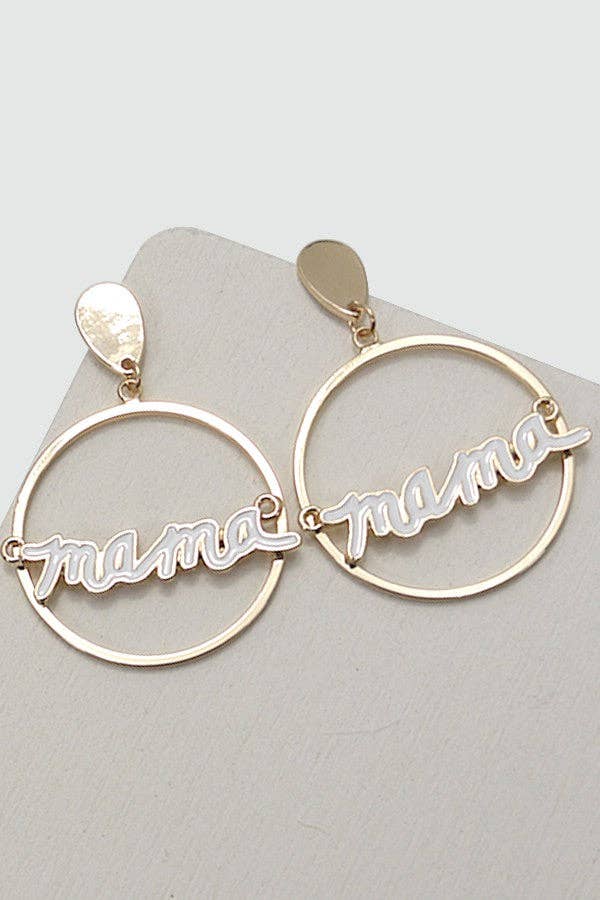 MAMA CIRCLE DROP EARRINGS | 31E23613: BLACK