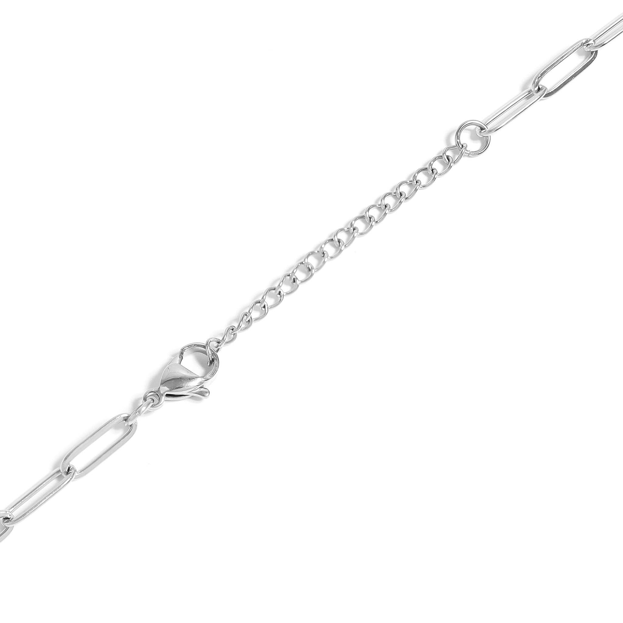 18K Gold PVD Paperclip Carabiner Necklace: Gold / 18+2"