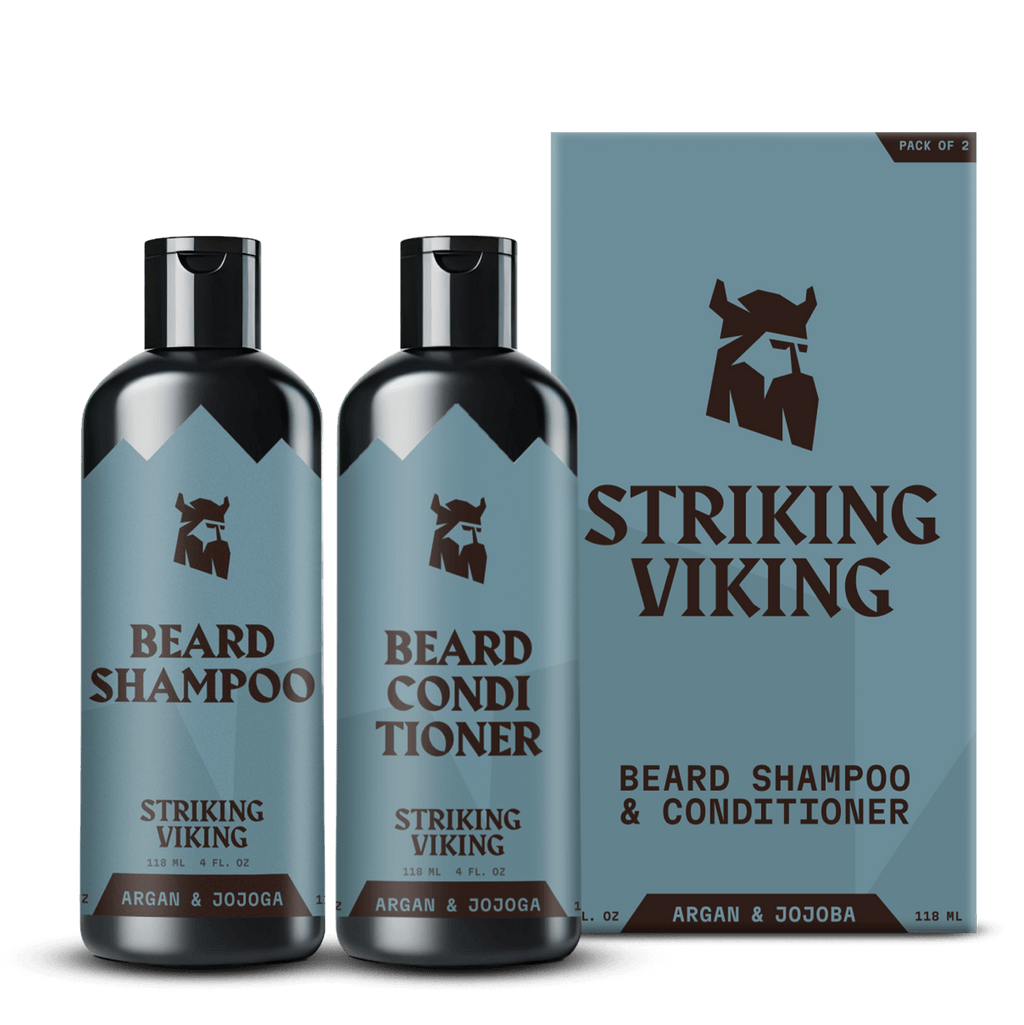 Beard Shampoo Conditioner for Men Argan Jojoba Nourishing Ki