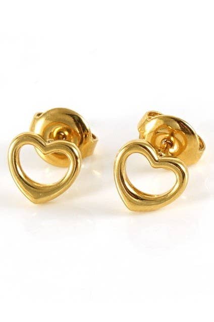 18K Stainless Steel Tarnish Free Waterproof Studs | 40E424: FISH