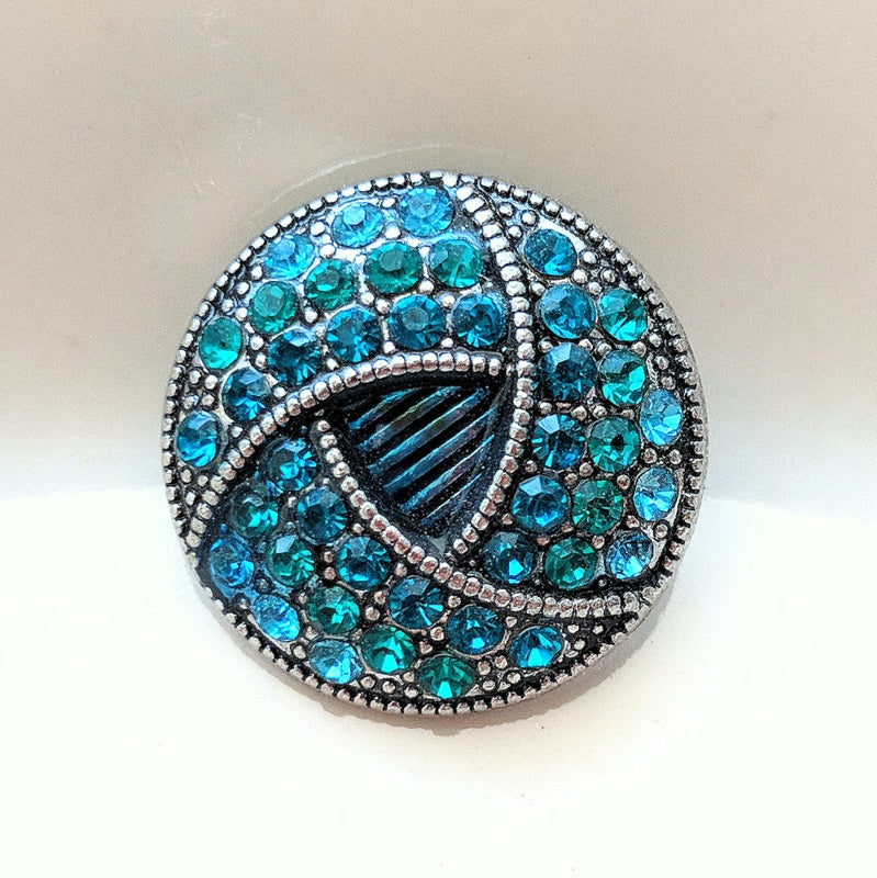 Sea Green Swirl Snap Charm 18mm