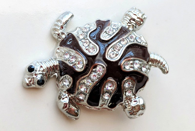 Brown Turtle Snap Charm 18mm