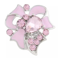 Pink Ribbon Breast Cancer Snap Charm 18mm