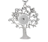 Tree of Life Snap Necklace with 20 inch nickel free chain 18mm