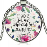 If God is For Us Necklace; silver or black