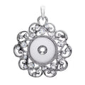 Elegant Wreath Snap Necklace with 20" nickel free chain