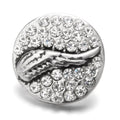 Angel Wing Rhinestone Snap Charm 18mm