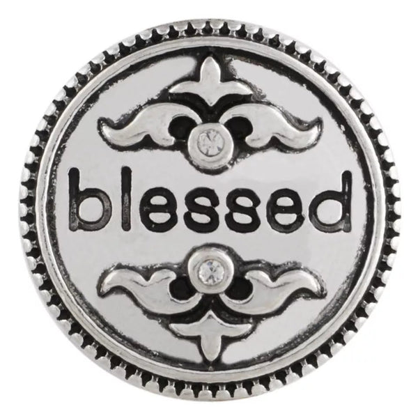 Vintage Blessed Snap Charm 18mm