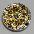 Brown and Yellow Classic Snap Charm 18mm