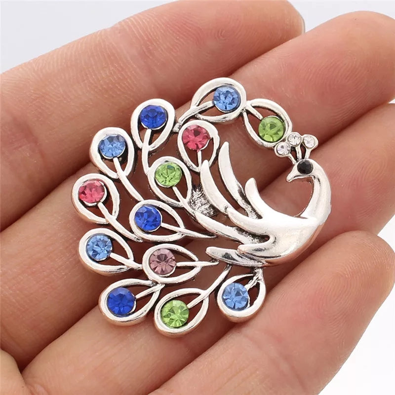 Peacock Snap Charm 18mm