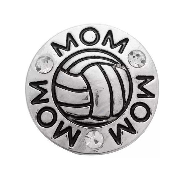 Volleyball Mom Ginger Snap Button Compatible Charm 18mm