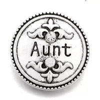 Aunt Ginger Snap Button Compatible Charm 18mm