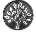 Black Tree Snap Charm 18mm