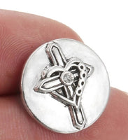 Cross and Heart Snap Charm 18mm