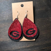 G Georgia Red and Black Earrings