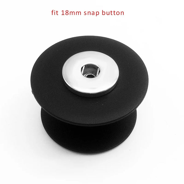 Black Phone Pop Holder Grip with Snap Socket 18mm