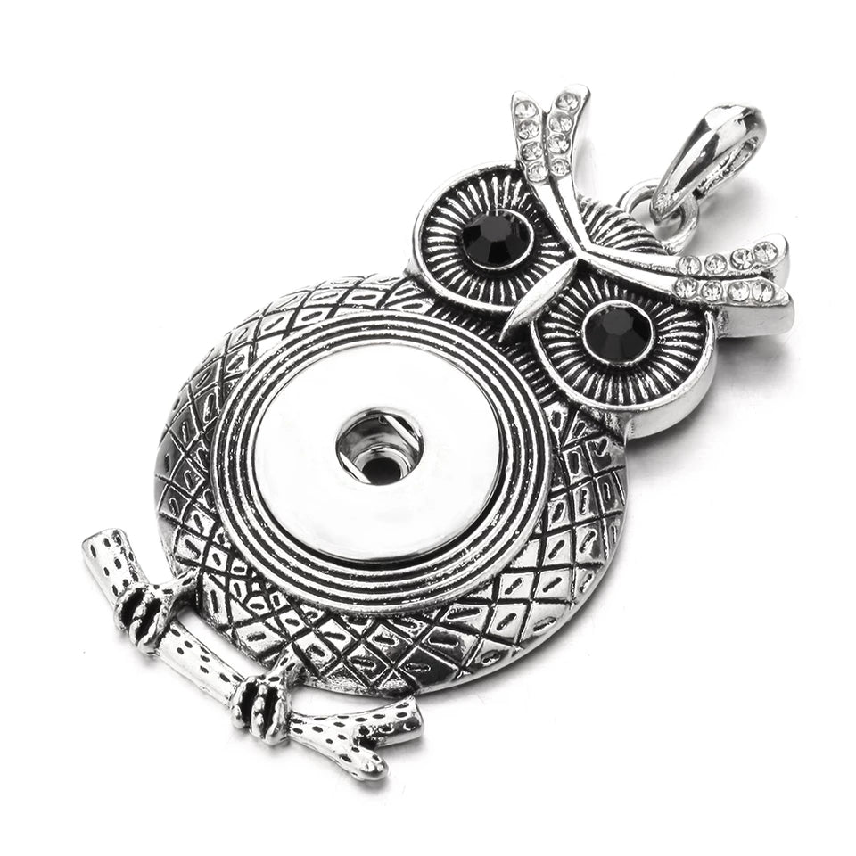 Owl Snap Necklace 18mm
