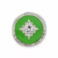 Green Sparkle Snap Charm 18mm