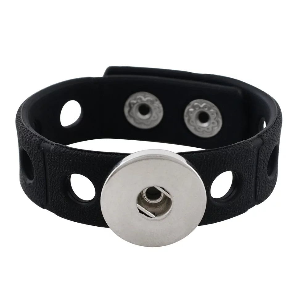Kids Blue Silicone Snap Bracelet 18mm