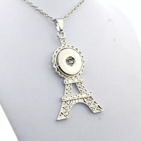 Eiffel Tower Snap Necklace with 20 inch nickel free chain 18mm