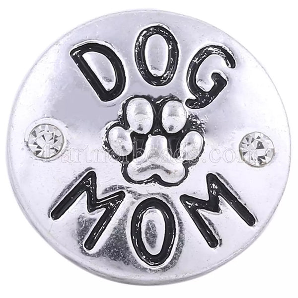 Dog Mom Snap Charm 18mm