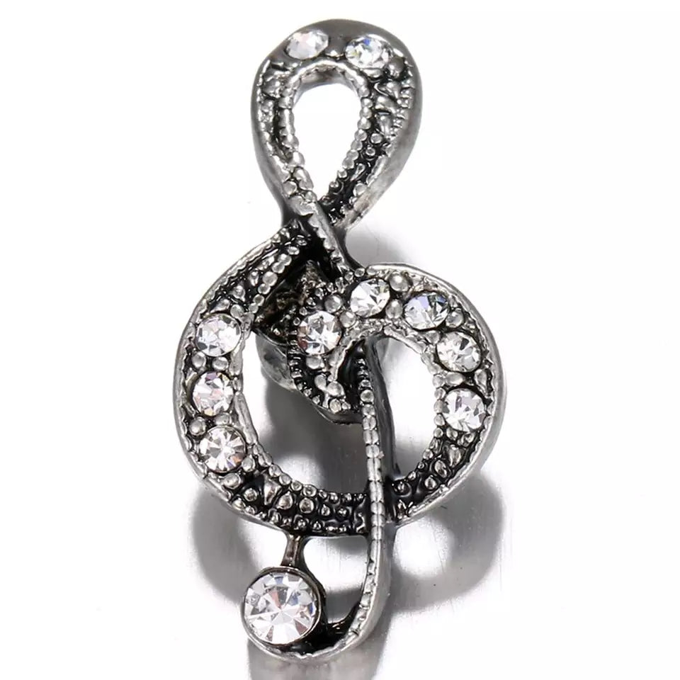 Music Note Snap Charm 18mm