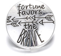 Fortune Favors the Brave Ginger Snap Compatible Charm 18mm