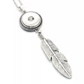 Feather Necklace with 18-20 inch silver link chain 18mm