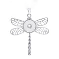 Dragonfly Snap Necklace with 18 inch nickel free chain 18mm