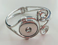 Hinged Snap Silver Bangle 18mm