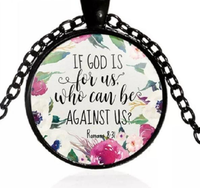 If God is For Us Necklace; silver or black