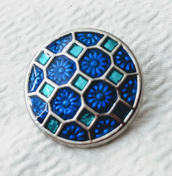 Blue Quilt Ginger Snap Compatible Charm 18mm
