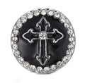 Black Cross Faith Ginger Snap Compatible Charm