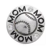 Baseball Mom Ginger Snap Button Compatible Charm Sport 18mm