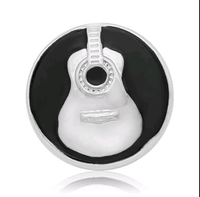 Music Guitar Snap Charm 18mm