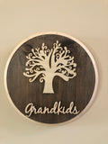 Round Grandkids Family Tree 9”