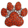 Orange Paw Snap Charm 18mm